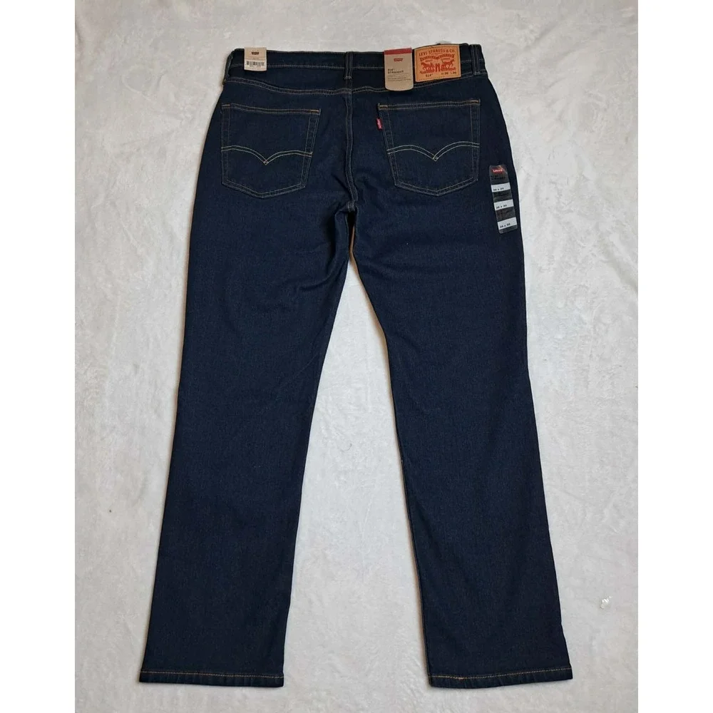 Levi's 514 Men's Size 36x30 Straight Leg Denim blue Jeans  Stretch New